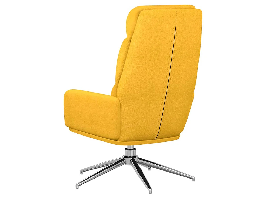 Relaxstoel stof mosterdgeel