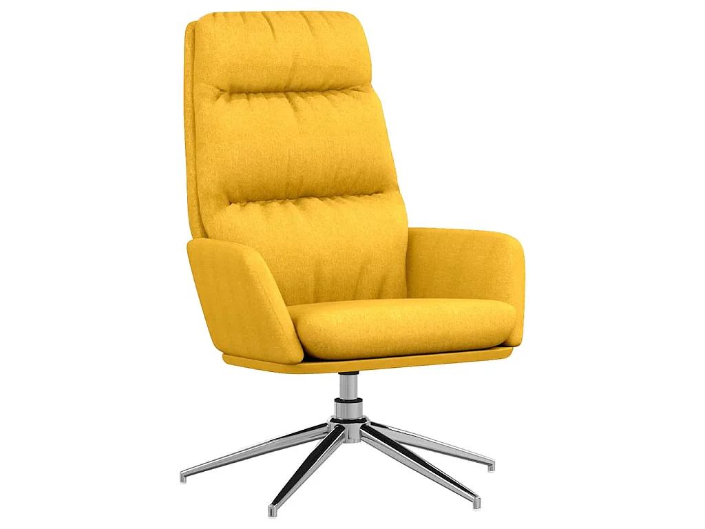 Relaxstoel stof mosterdgeel