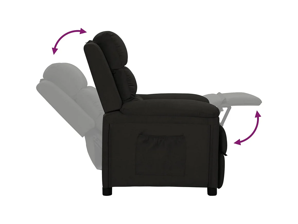 Relaxsessel Schwarz Stoff