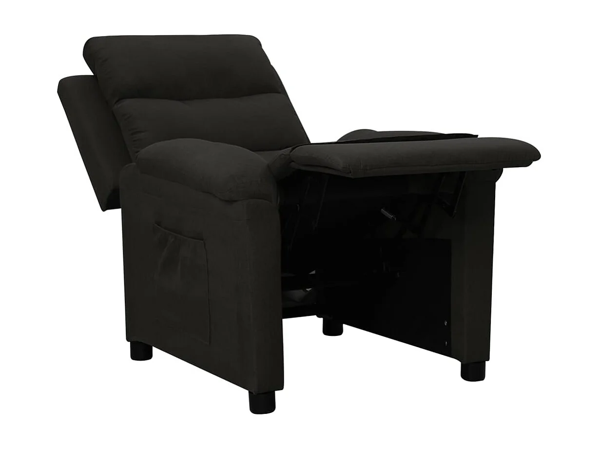 Fauteuil inclinable Noir Tissu