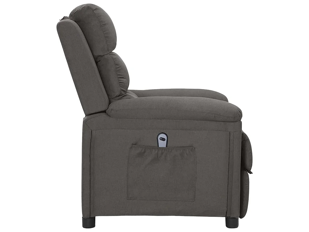 Fauteuil inclinable électrique Gris foncé Tissu