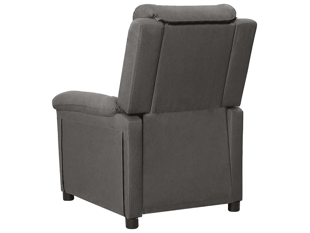 Fauteuil inclinable électrique Gris foncé Tissu