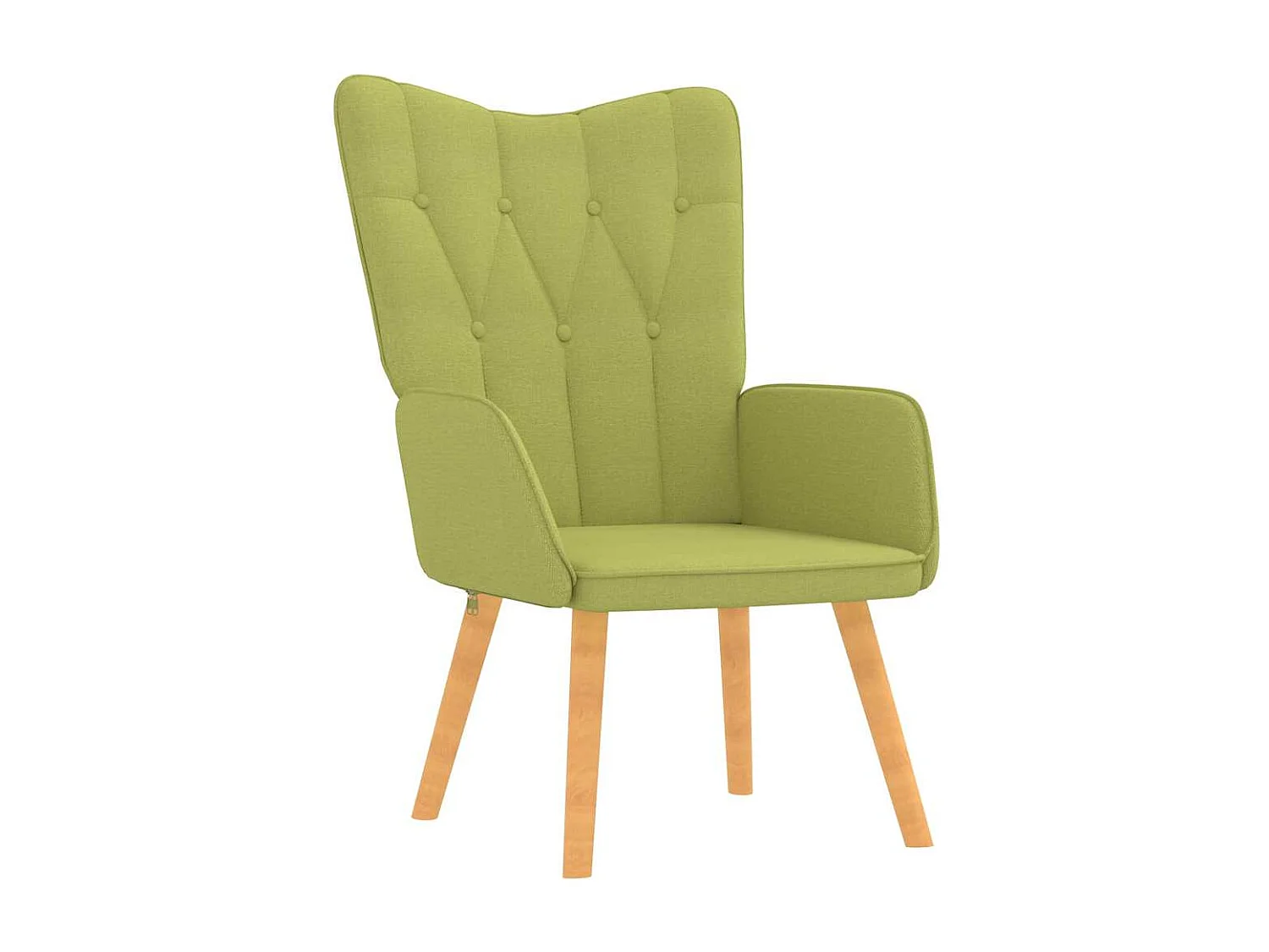 Chaise de relaxation avec tabouret Vert Tissu