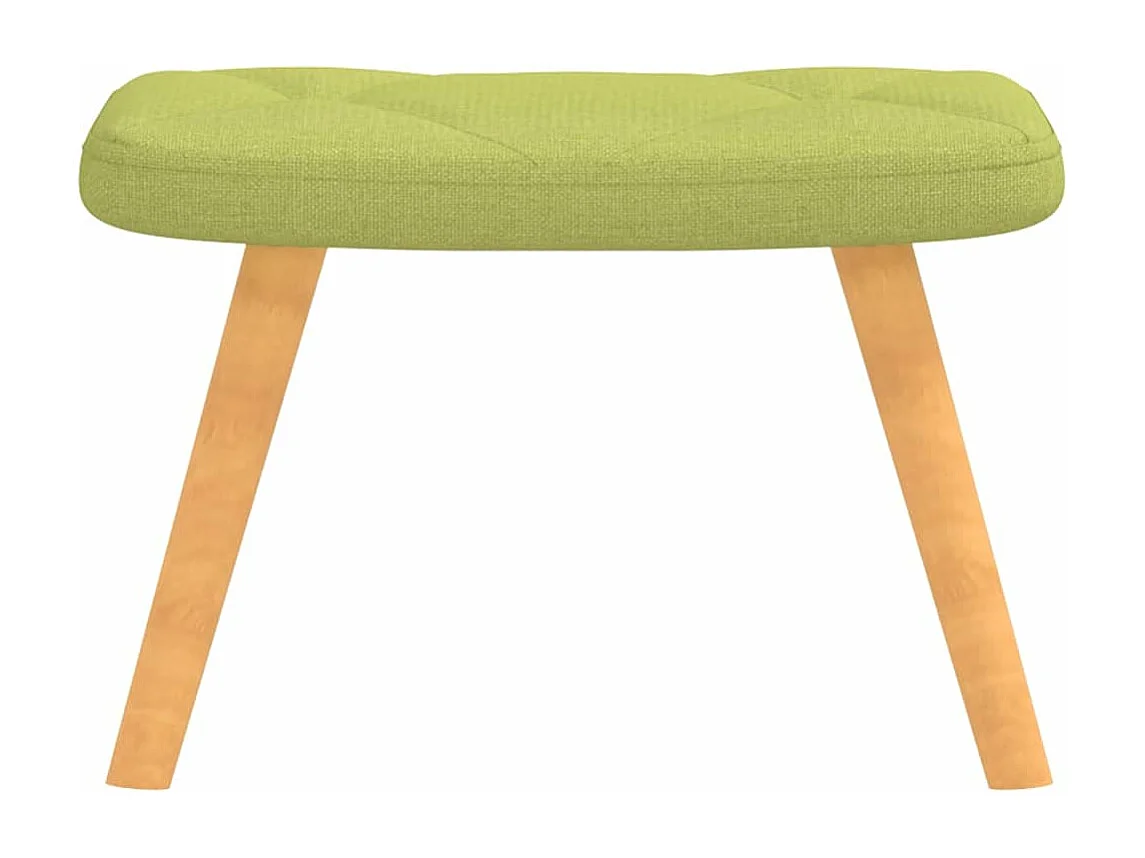 Chaise de relaxation avec tabouret Vert Tissu