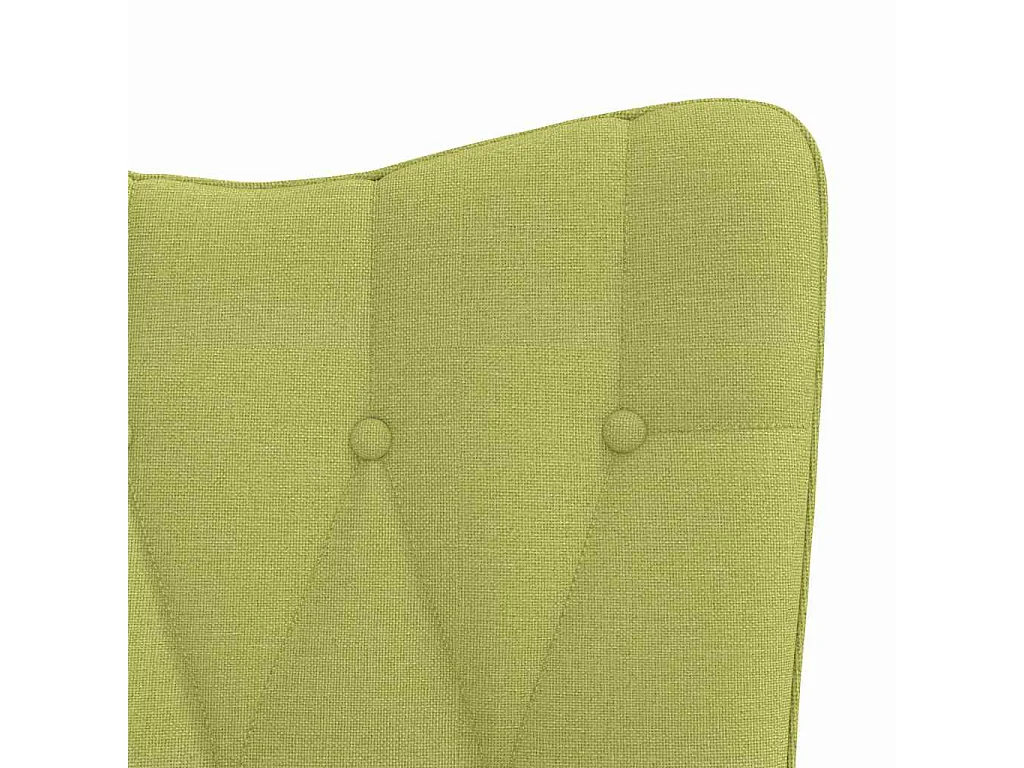 Chaise de relaxation avec tabouret Vert Tissu