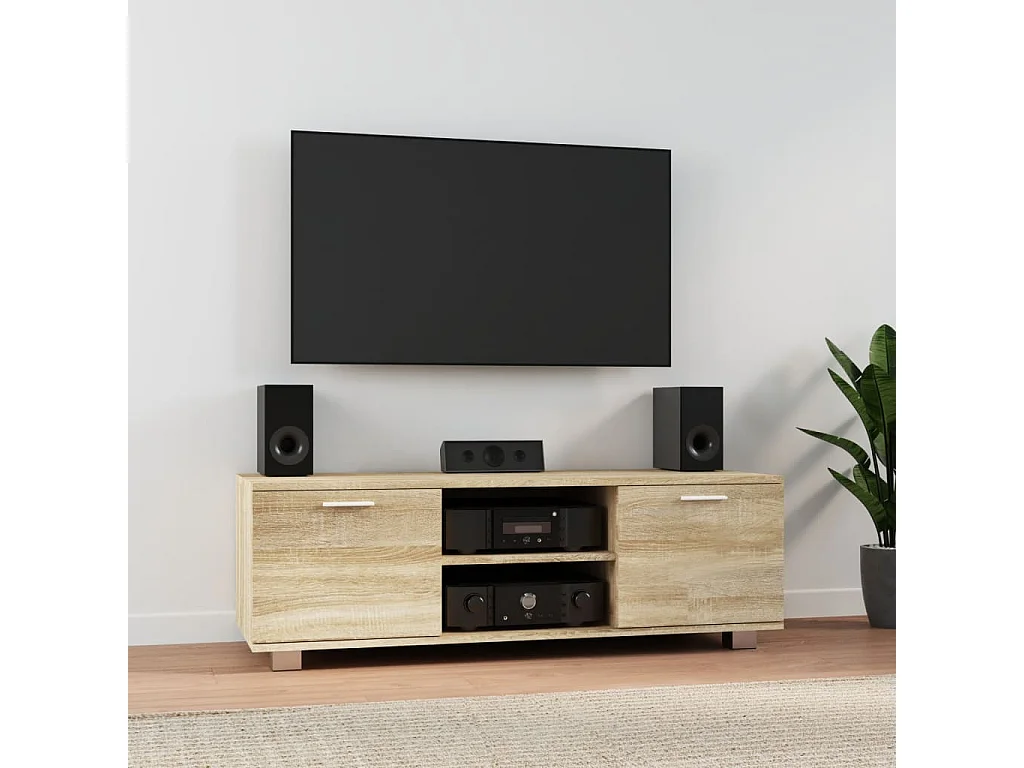 Móvel de TV 120x40,5x35 cm derivados de madeira carvalho sonoma