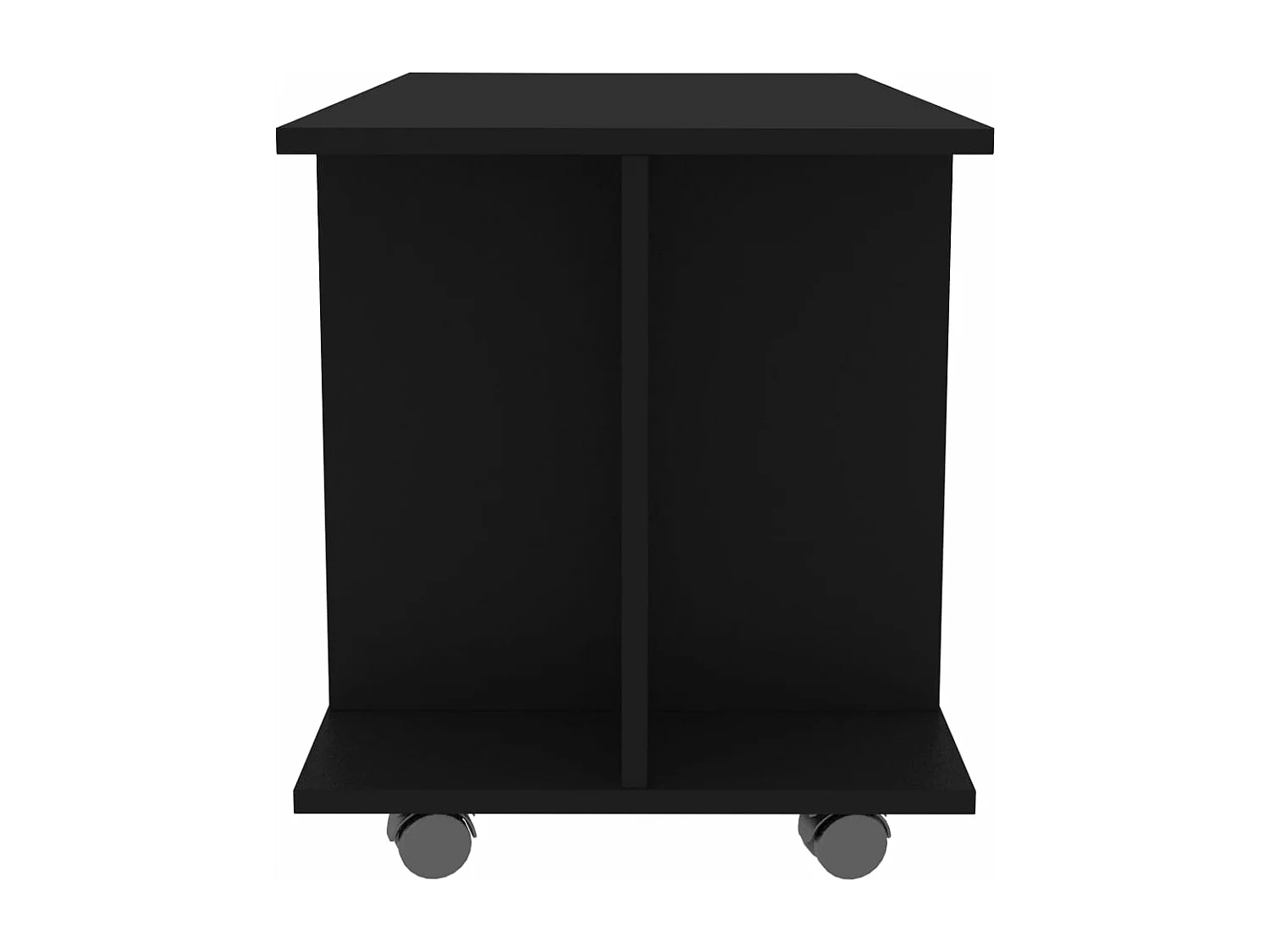 Tv-meubel met wieltjes 80x40x45 cm bewerkt hout zwart