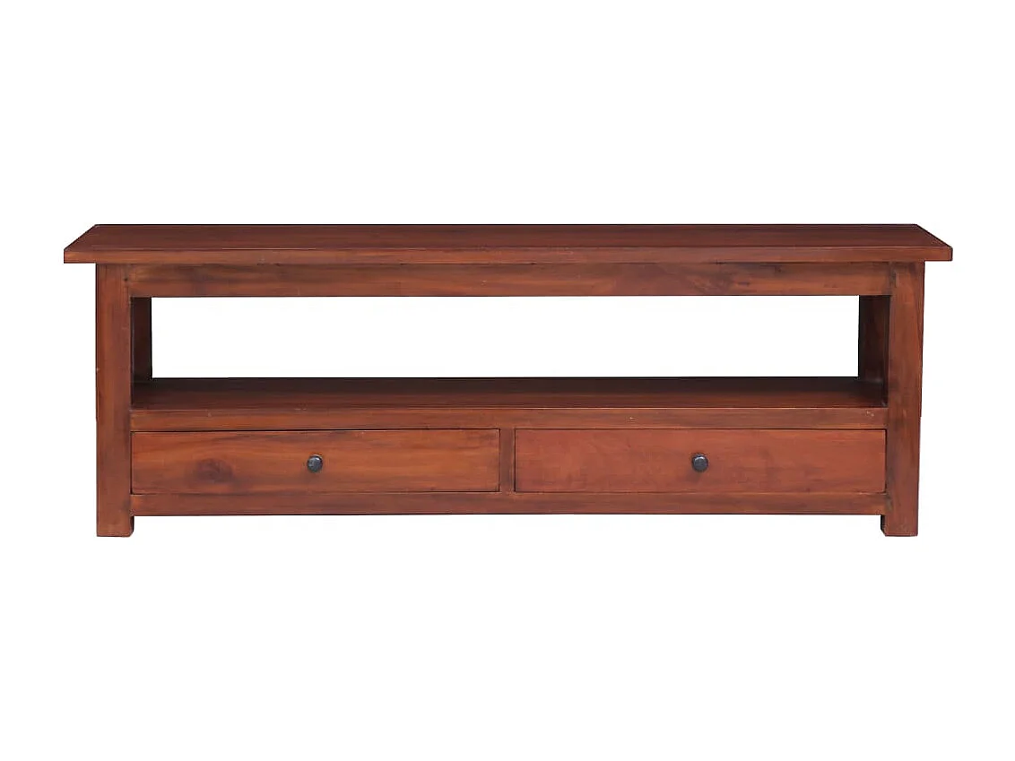 Meuble TV Marron 115x30x40 cm Bois d'acajou massif