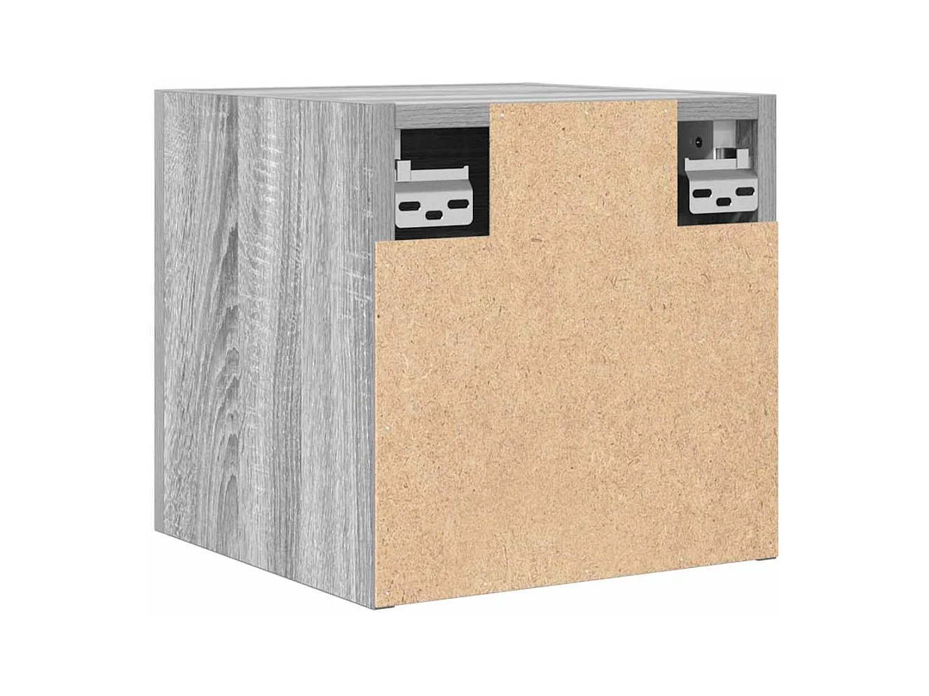 Armadietti TV Montati a Parete 2pz Grigio Sonoma 30,5x30x30 cm