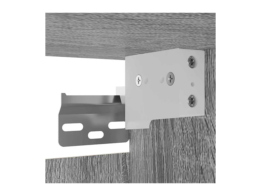 Armadietti TV Montati a Parete 2pz Grigio Sonoma 30,5x30x30 cm