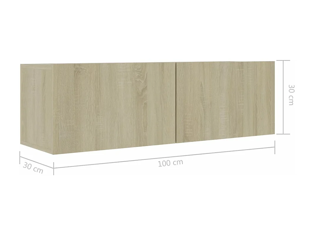 Ensemble de meuble TV 8 pcs Chêne sonoma Bois d'ingénierie