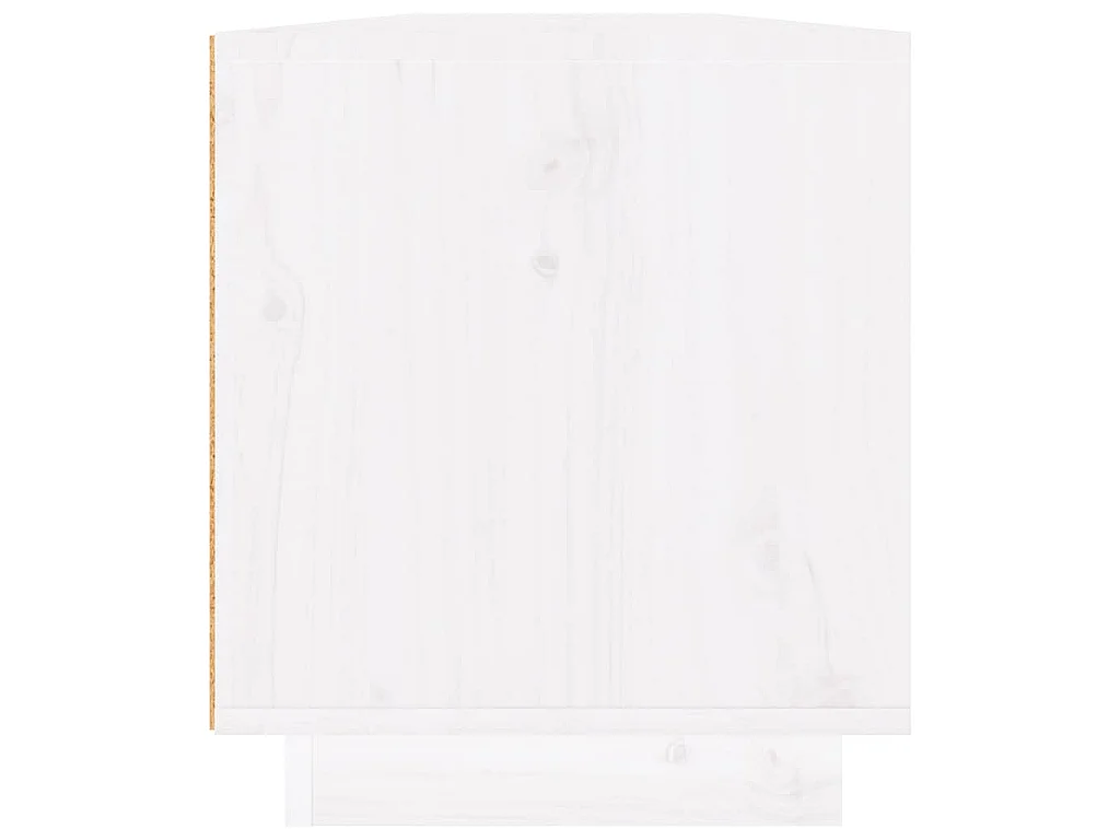 Meuble TV Blanc 110x34x40 cm Bois de pin massif
