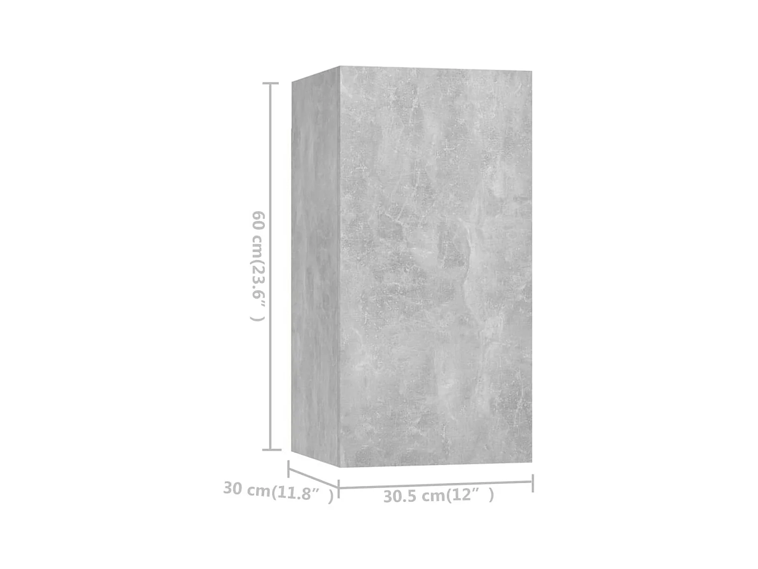 Set di Mobili Porta TV 4 pz Grigio Cemento in Legno Multistrato