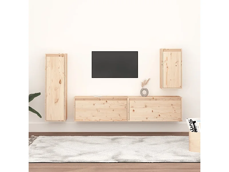 Tv-meubelen 4 st massief grenenhout