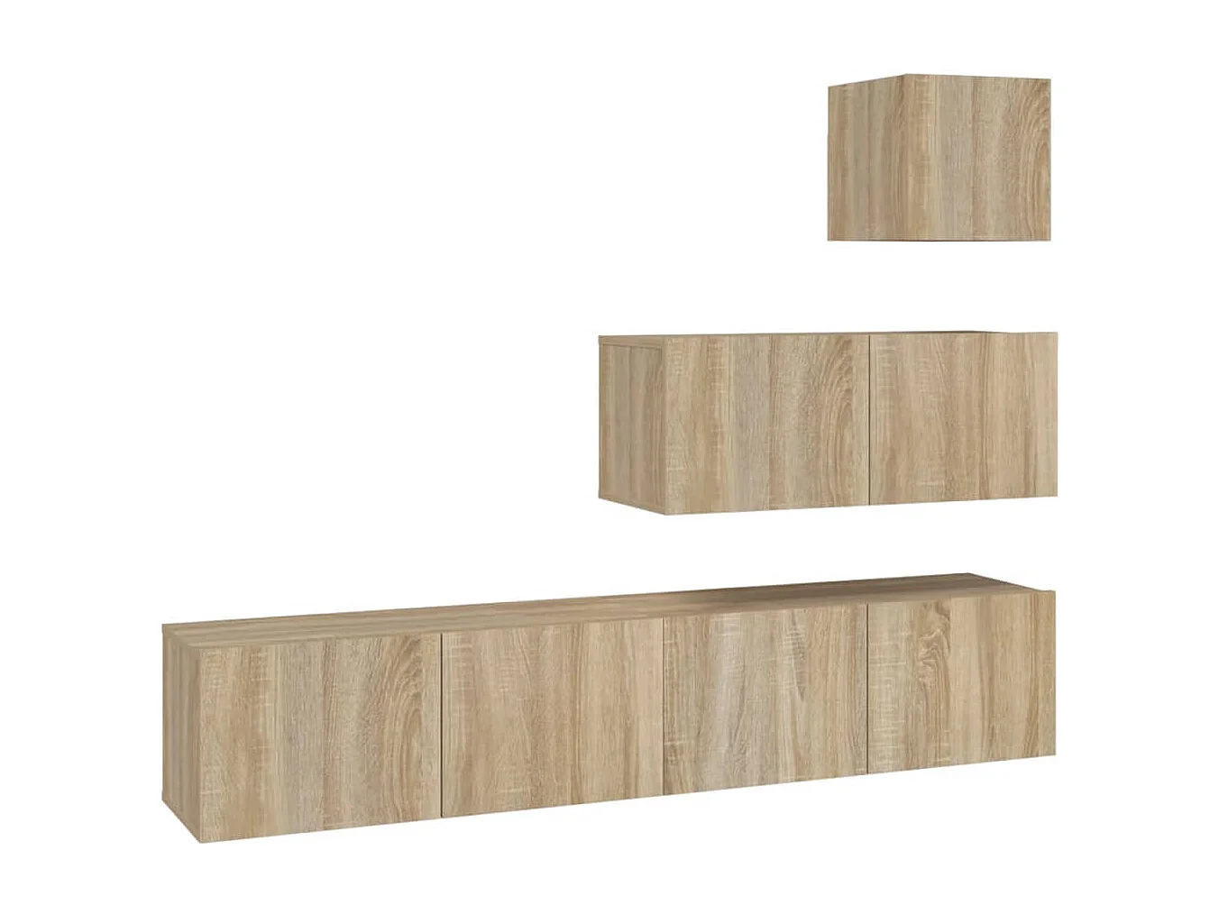Ensemble de meubles TV 4 pcs Chêne sonoma Bois d'ingénierie