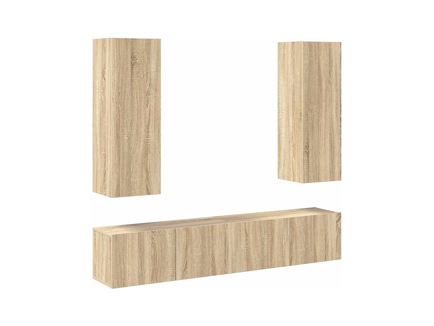 Ensemble de meubles TV 4 pcs Chêne sonoma Bois d'ingénierie