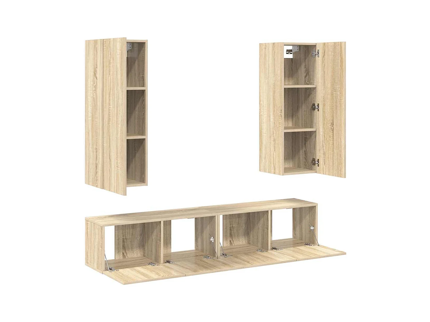 Ensemble de meubles TV 4 pcs Chêne sonoma Bois d'ingénierie