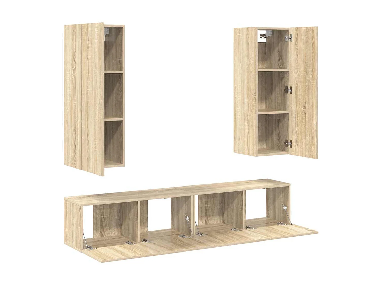 4-tlg. TV-Schrank-Set Sonoma-Eiche Holzwerkstoff