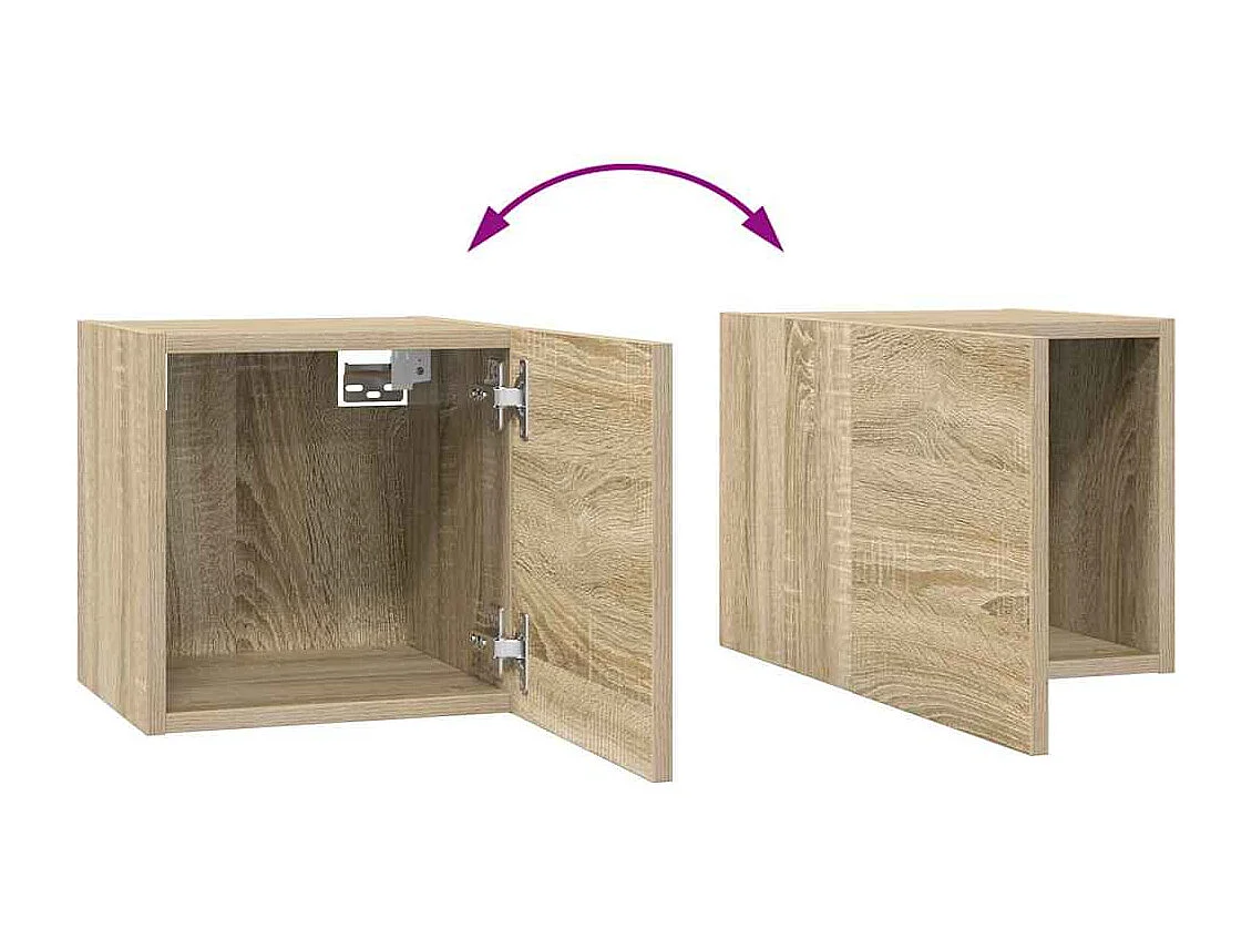Ensemble de meubles TV 8 pcs Chêne sonoma Bois d'ingénierie