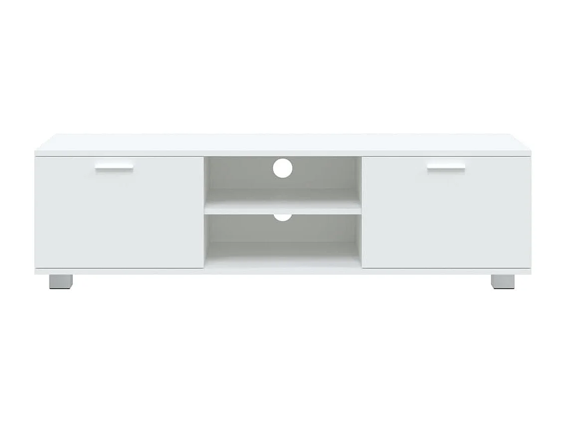 Meuble TV Blanc 140x40,5x35 cm Bois d'ingénierie