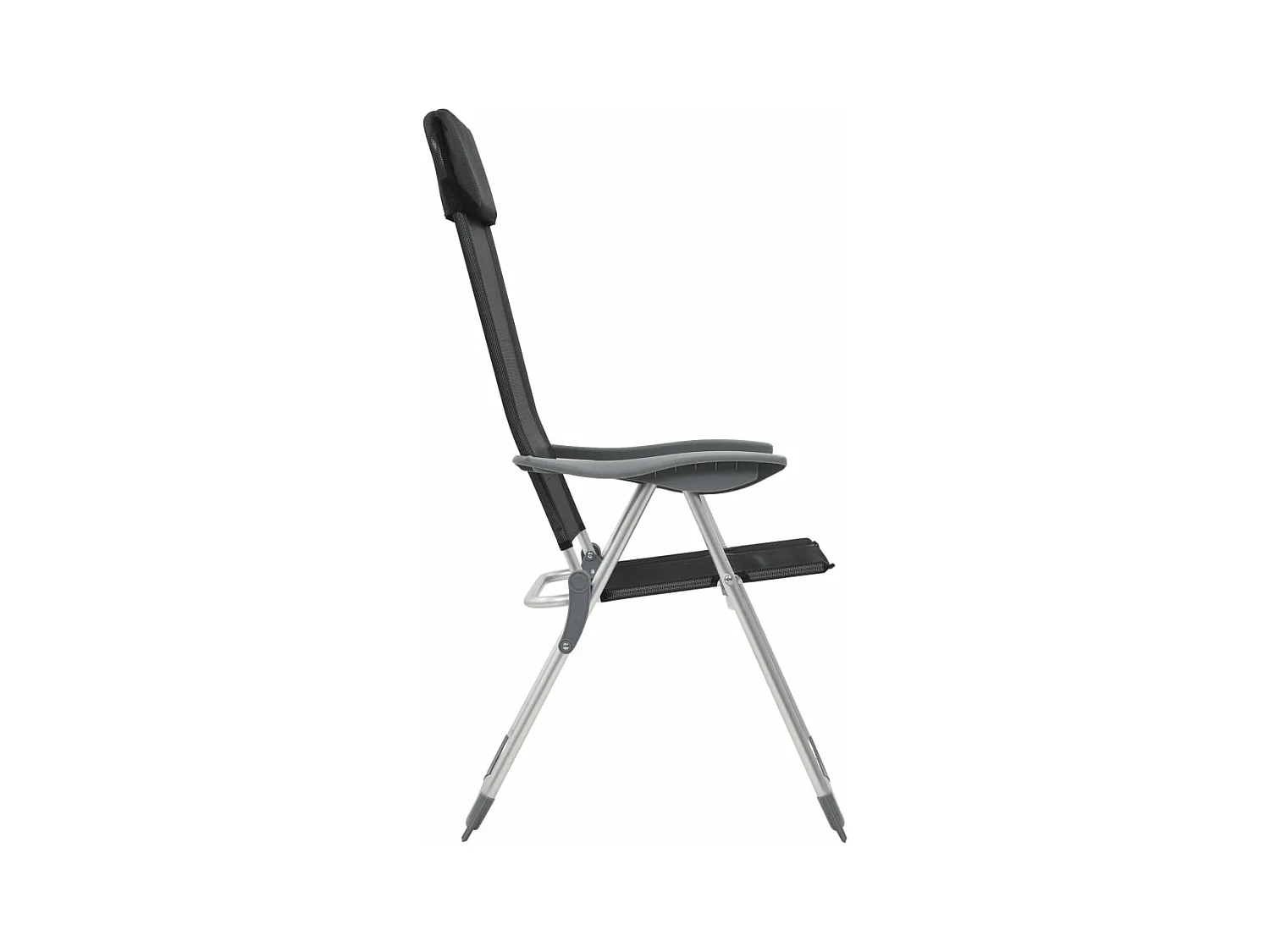 Klappbare Campingstühle 4 Stk. Aluminium Schwarz