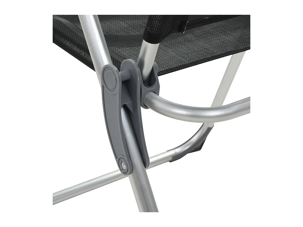 Klappbare Campingstühle 4 Stk. Aluminium Schwarz