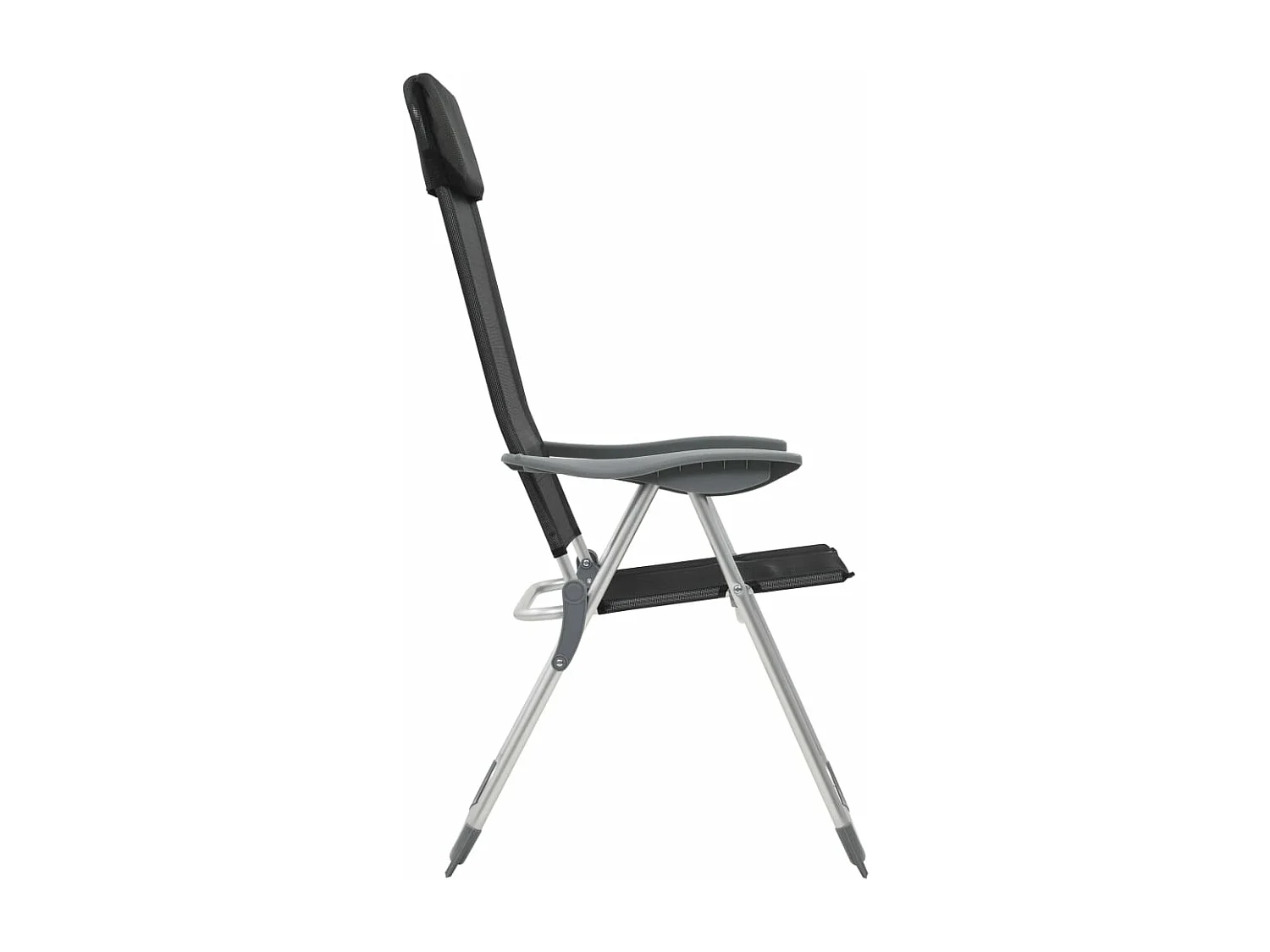 Klappbare Campingstühle 4 Stk. Aluminium Schwarz