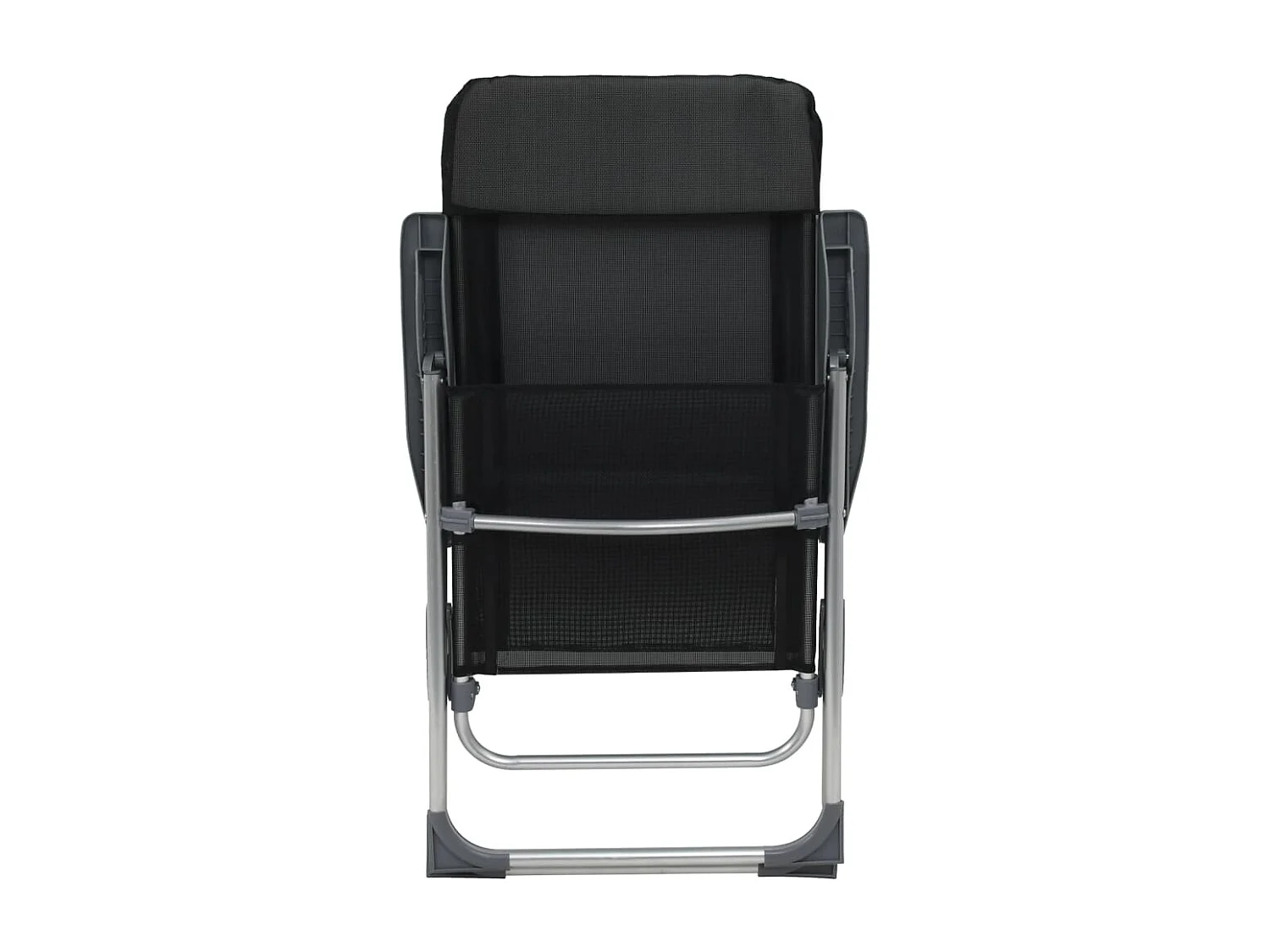 Klappbare Campingstühle 4 Stk. Aluminium Schwarz