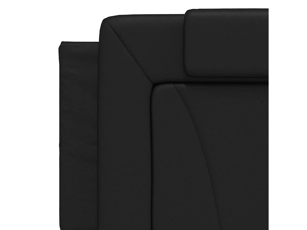 Cama Viana com colchão 160x200 cm couro artificial preto