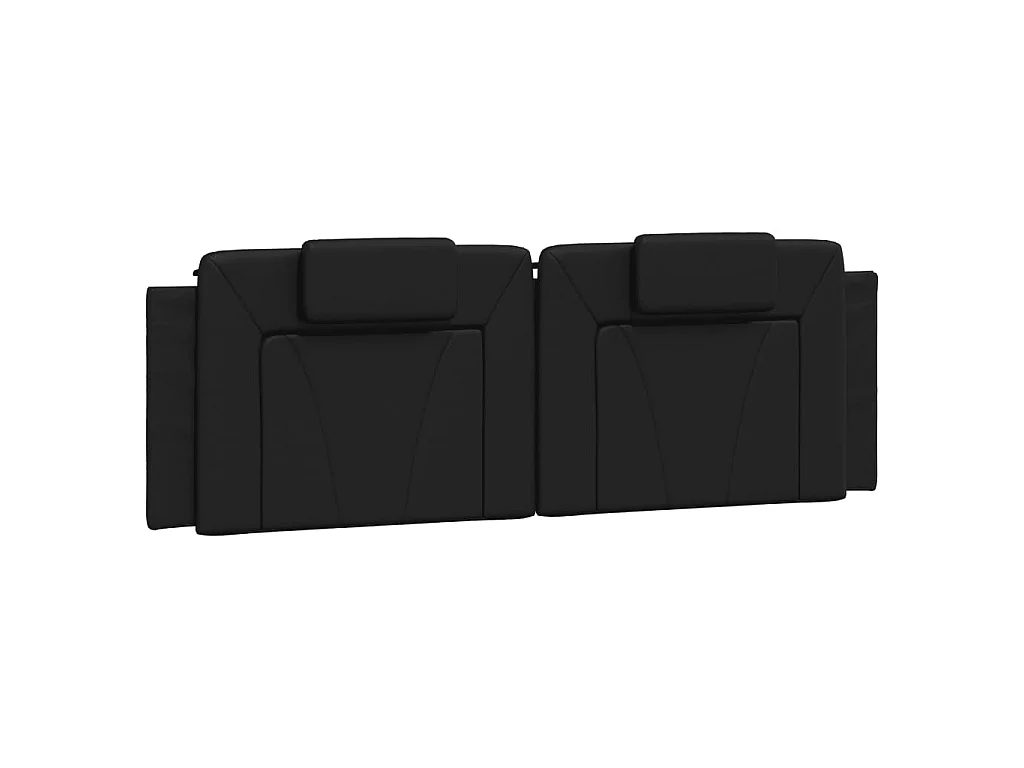 Bed "Viana" met matras kunstleer zwart 160x200 cm