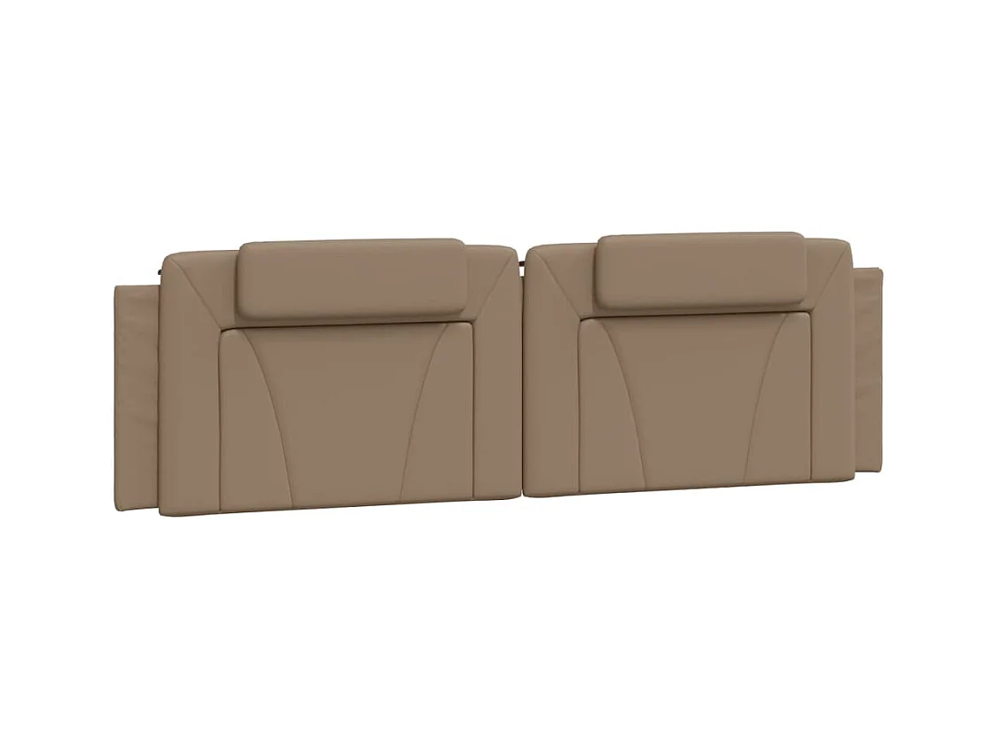 Bed "Viana" met matras kunstleer cappuccinokleurig 180x200 cm