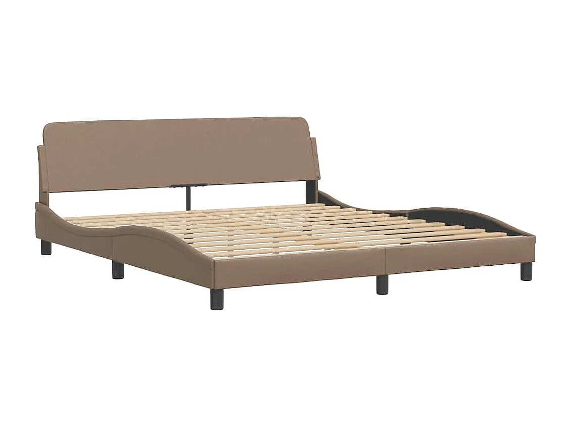 Bett "Viana" mit Matratze Cappuccino-Braun 180x200 cm Kunstleder