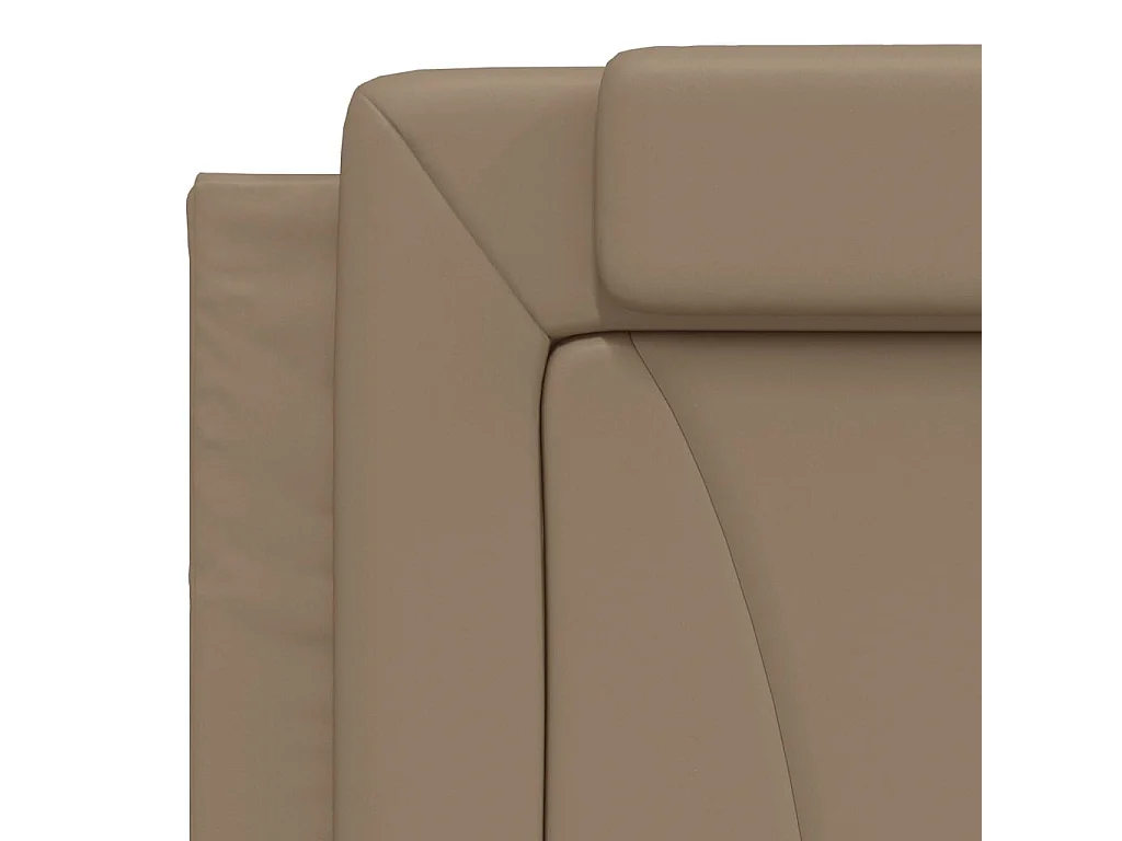 Bett "Viana" mit Matratze Cappuccino-Braun 180x200 cm Kunstleder