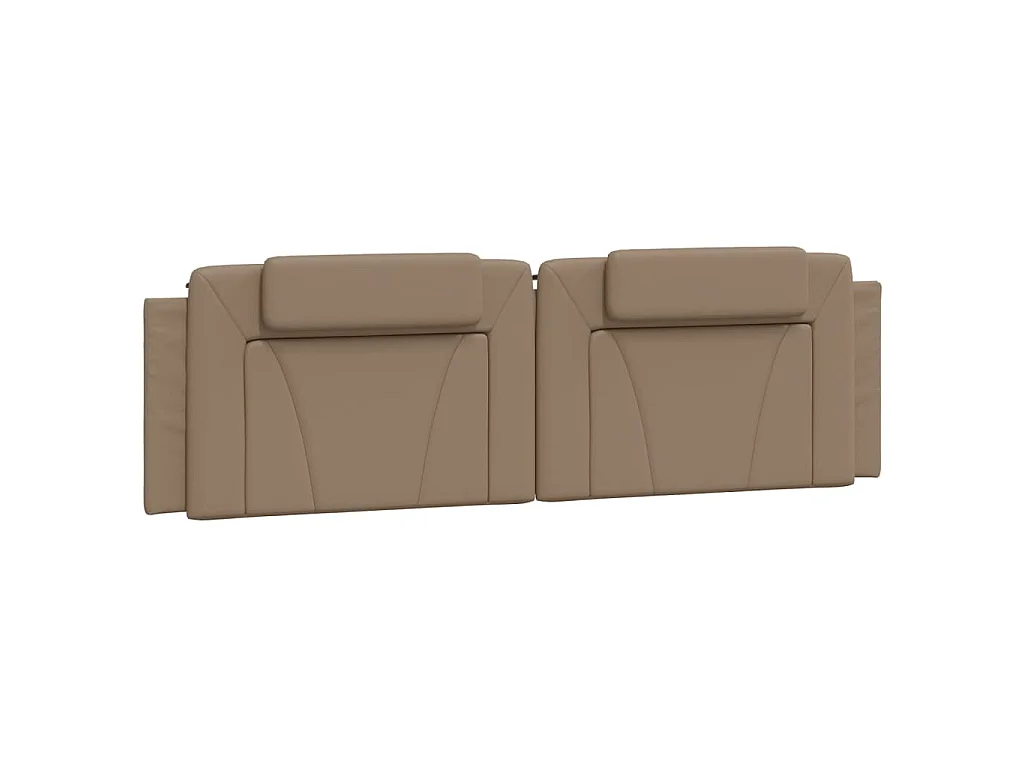 Bed "Viana" met matras kunstleer cappuccinokleurig 180x200 cm