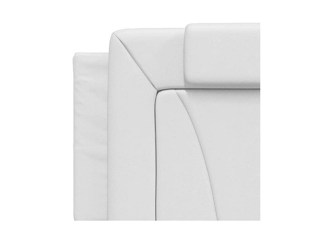 Bed "Viana" met matras kunstleer wit 160x200 cm