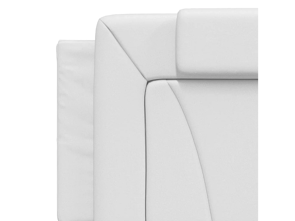 Letto Viana con Materasso Bianco 160x200 cm in Similpelle