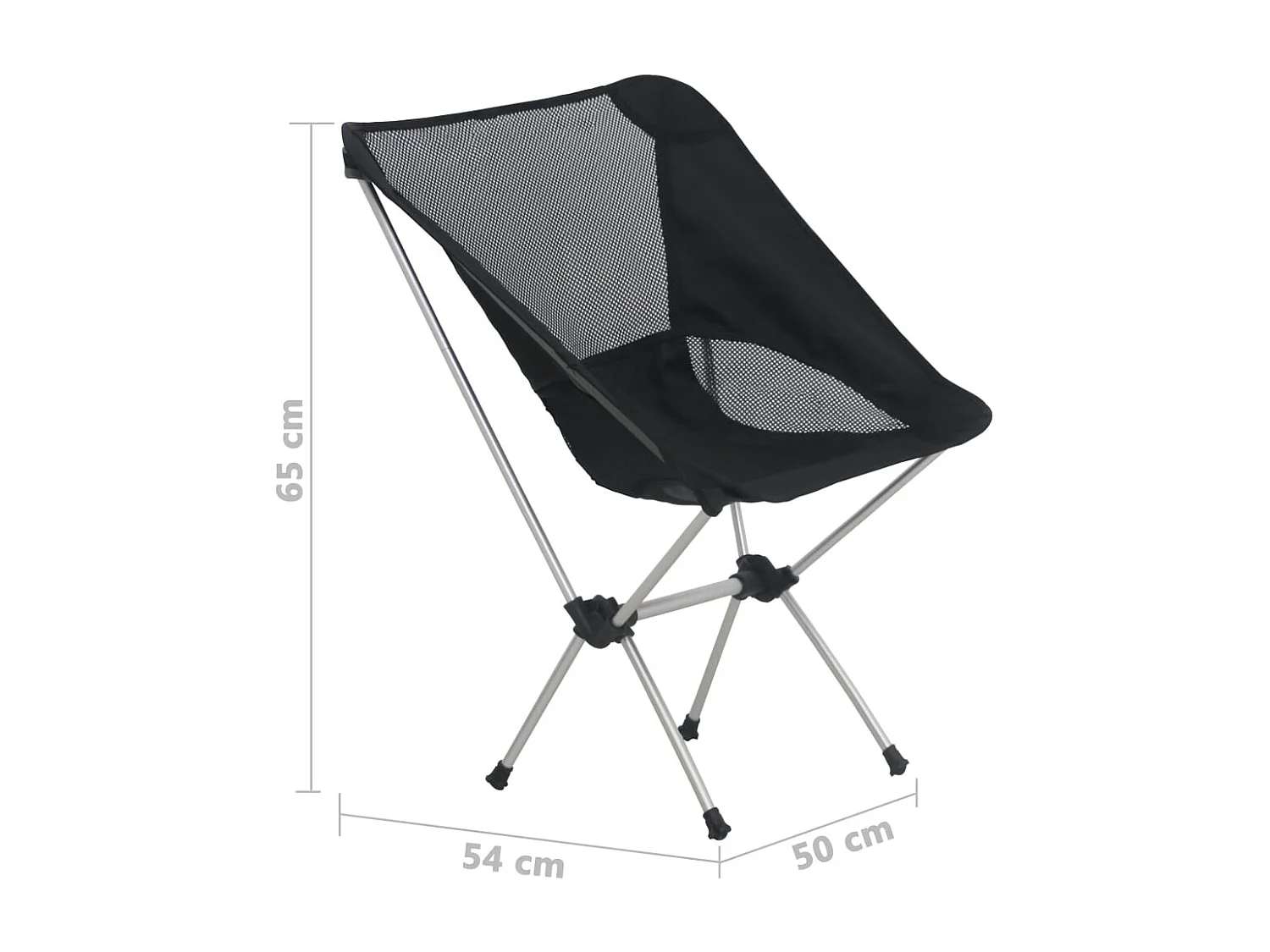 Chaises de camping pliables et sac lot de 2 Aluminium