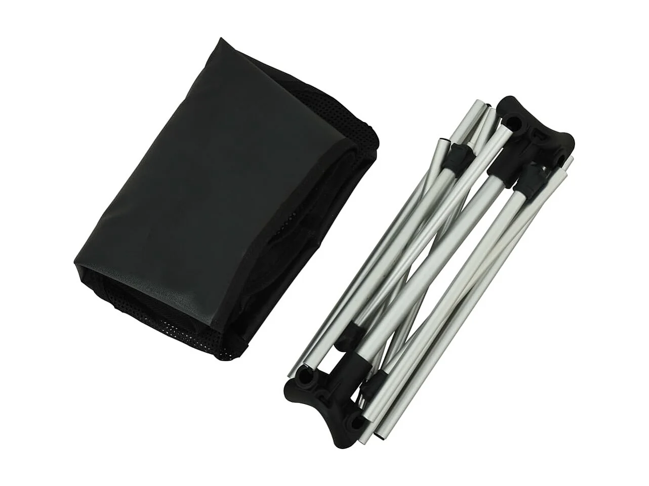 Chaises de camping pliables et sac lot de 2 Aluminium