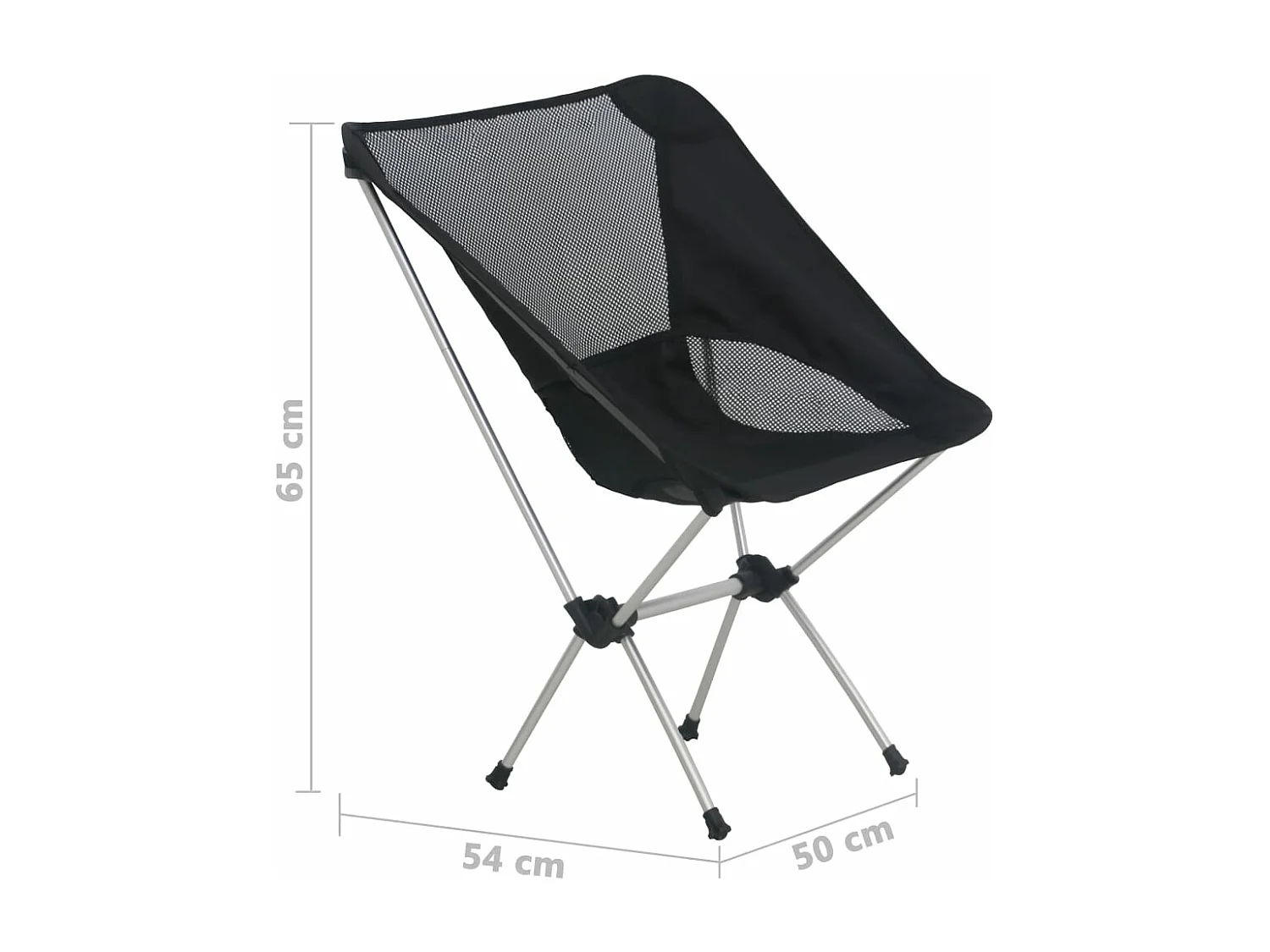 Chaises de camping pliables et sac lot de 2 Aluminium