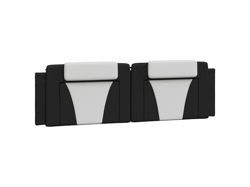 Letto Viana con Materasso Nero e Bianco 180x200 cm in Similpelle