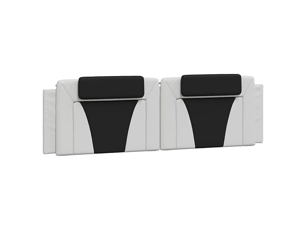 Letto Viana con Materasso Bianco e Nero 180x200cm Similpelle