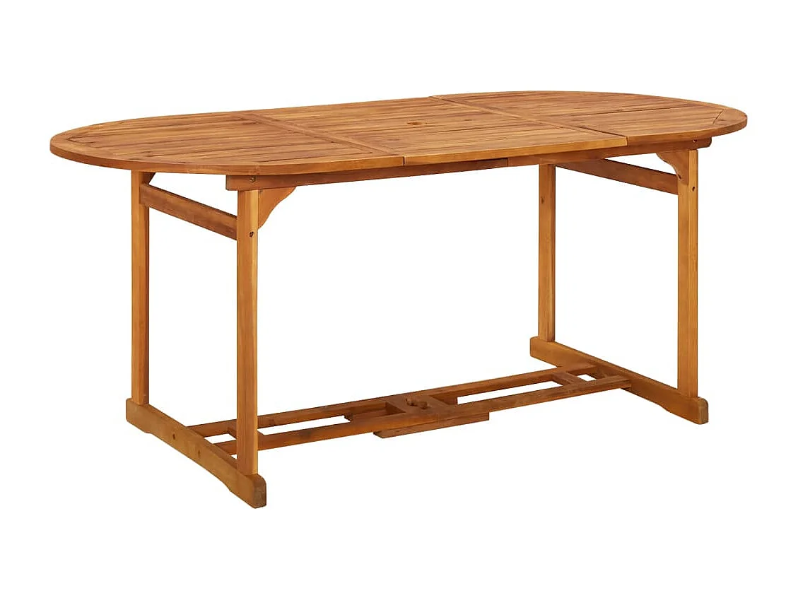 7 pcs conj. de jantar para jardim 180x90x75 cm acácia maciça