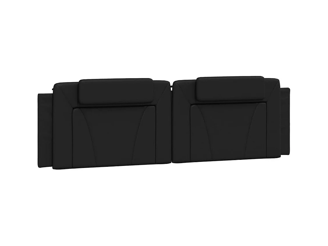 Lit Viana avec matelas noir 180x200 cm similicuir