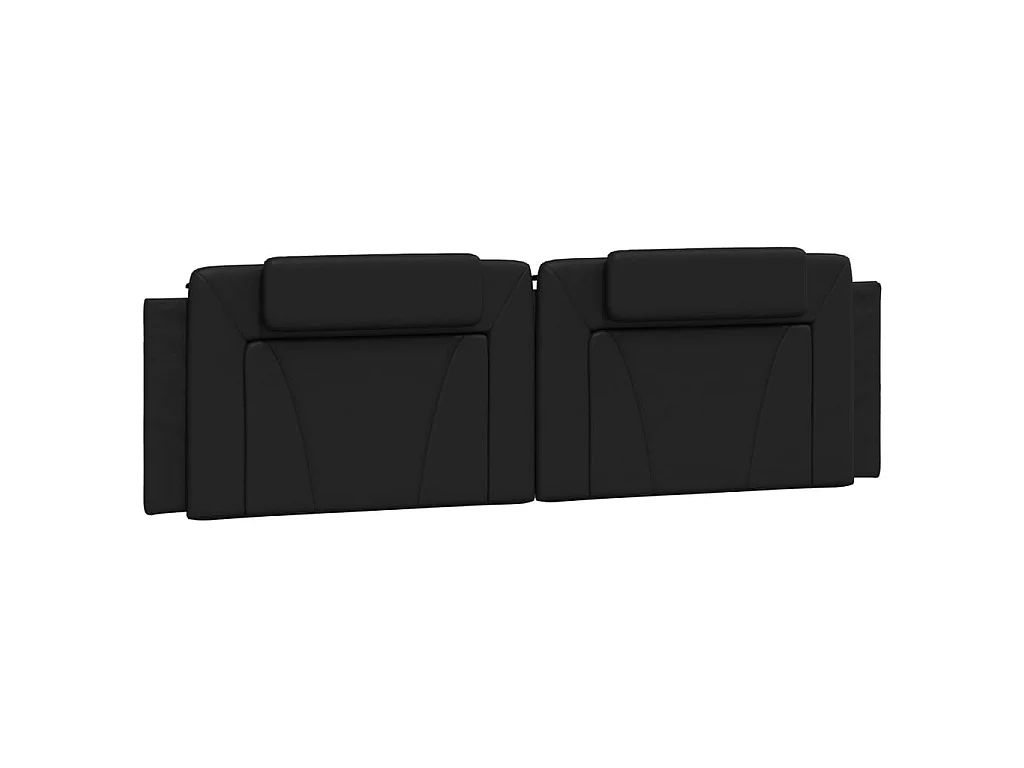 Lit Viana avec matelas noir 180x200 cm similicuir