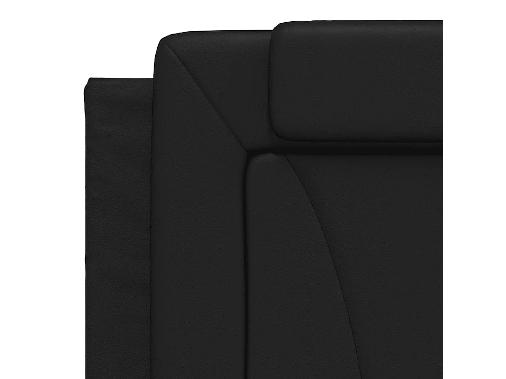 Lit Viana avec matelas noir 180x200 cm similicuir