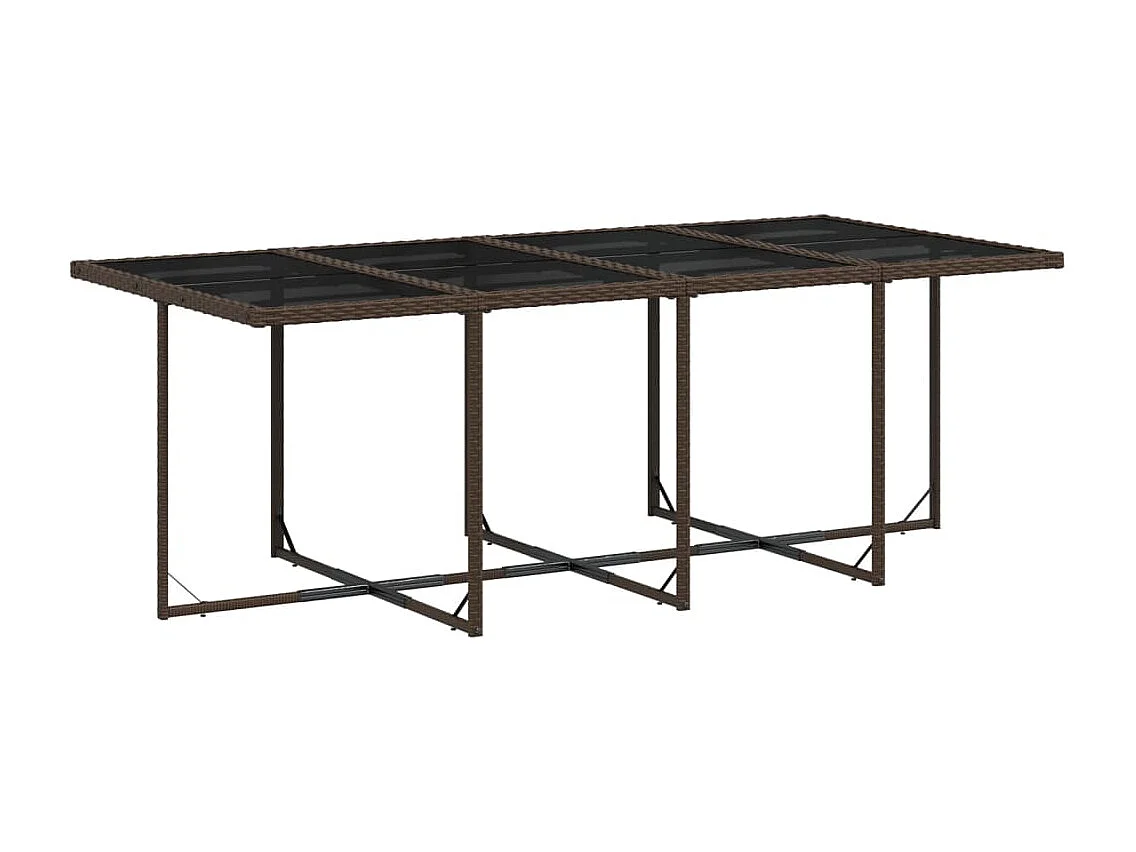 9-delige Tuinset met kussens poly rattan bruin