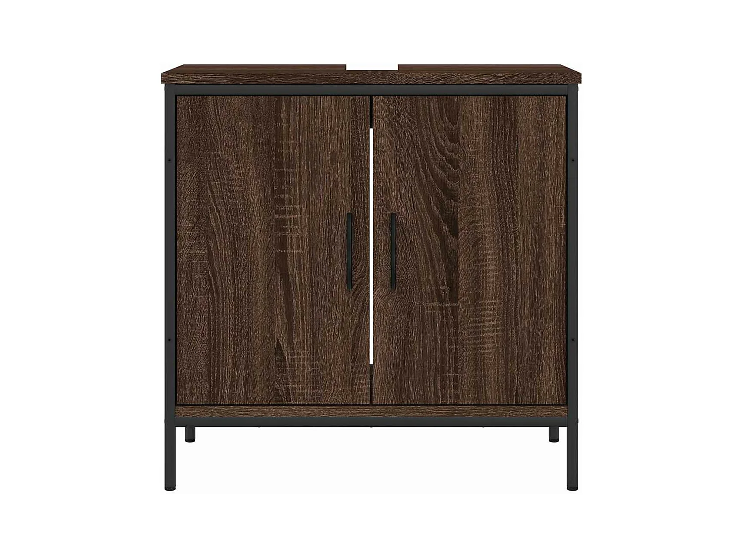 Armoire lavabo de salle de bain chêne marron 60x30x60 cm
