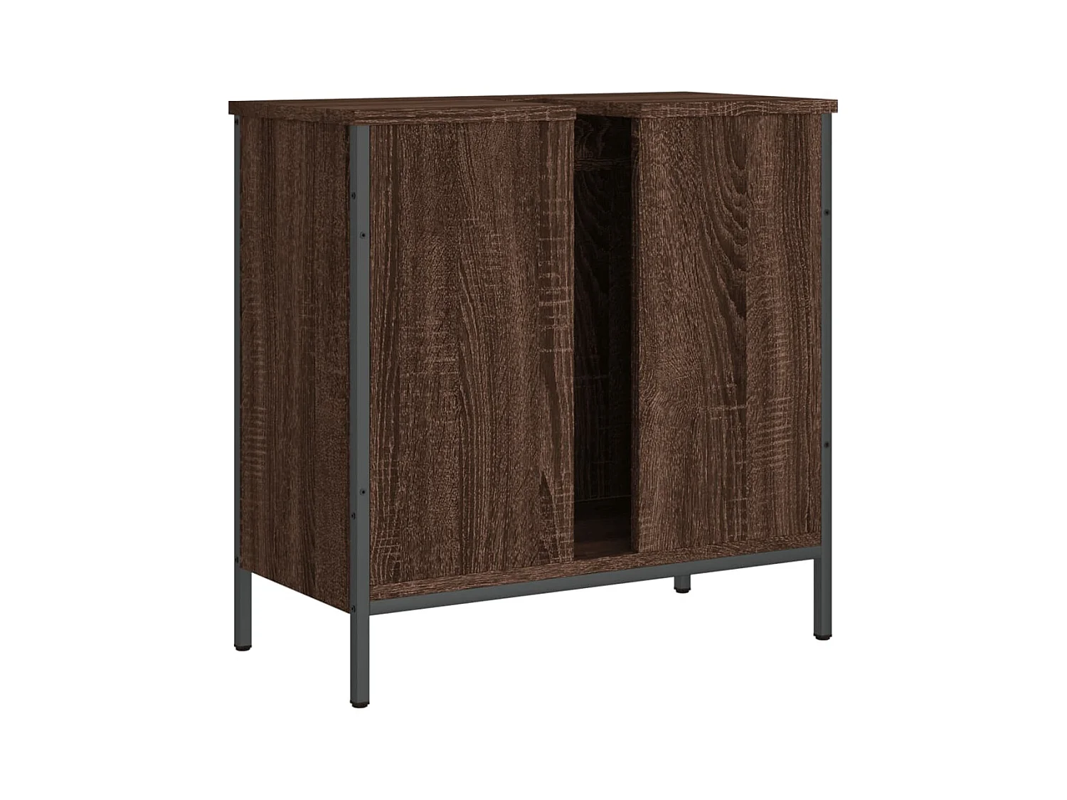 Armoire lavabo de salle de bain chêne marron 60x30x60 cm
