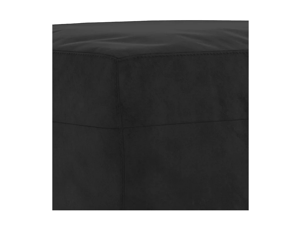 Ensemble de canapés 3 pcs avec coussins noir velours