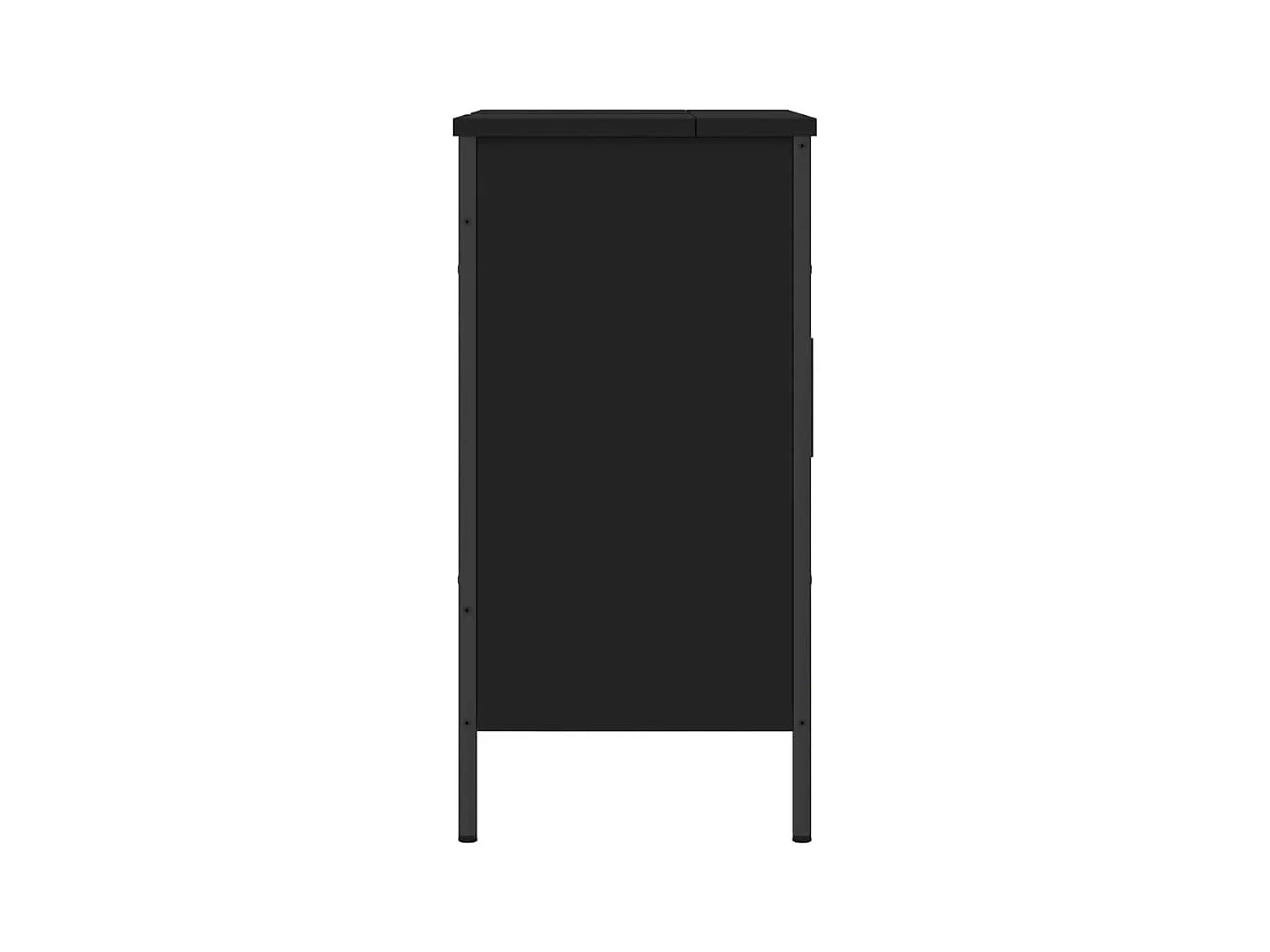 Wastafelkast 60x30x60 cm bewerkt hout zwart